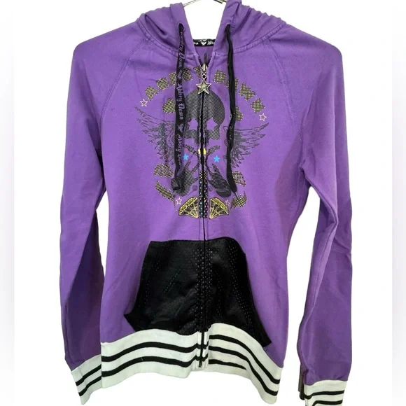 Abbey Dawn ジップアップパーカー RARE Abbey Dawn Multi Color Star Zip Hoodie Size Small | eBay